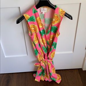 Julie Brown Never Worn Lemon Lime Romper Size P